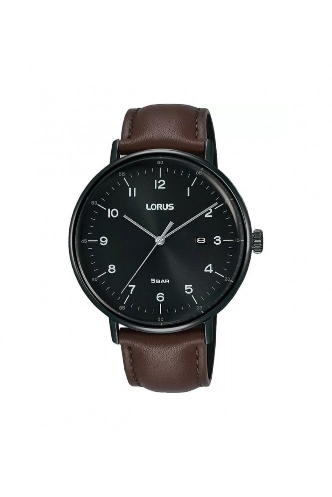 Lorus  Gents 40mm Brown Leather Strap Watch RH985MX9