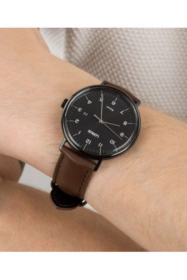 Lorus Gents 40mm Brown Leather Strap Watch RH985MX9