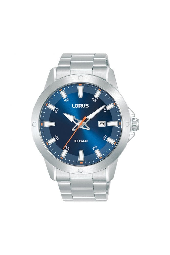 Lorus  Gents Blue Dial Analogue Dress 44mm Watch RH959PX9