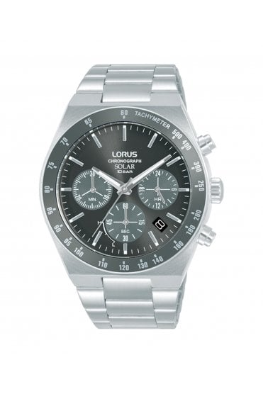 Lorus Gents Urban Solar Chronograph 42mm Stainless Steel Watch RZ519AX9