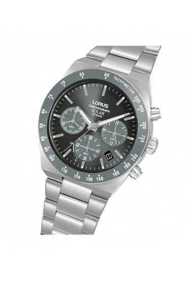 Lorus Gents Urban Solar Chronograph 42mm Stainless Steel Watch RZ519AX9