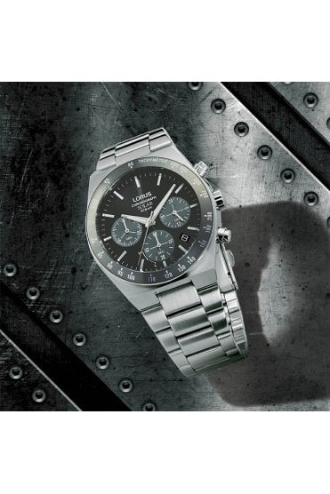 Lorus Gents Urban Solar Chronograph 42mm Stainless Steel Watch RZ519AX9