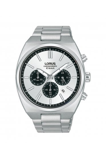 Lorus Gents Urban Solar Chronograph 43mm Stainless Steel Watch RT369KX9