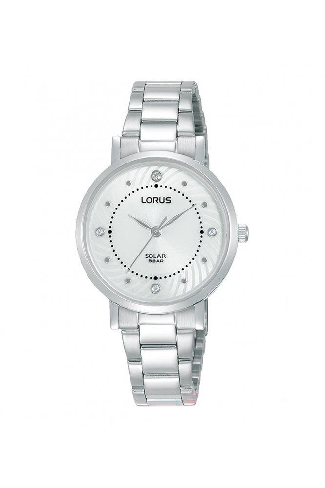 Lorus  Ladies Solar Elegance 30mm Stainless Steel Watch RY523AX9