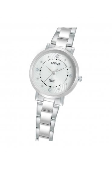 Lorus Ladies Solar Elegance 30mm Stainless Steel Watch RY523AX9