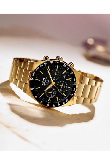 Lorus Prestige Solar Chronograph 42mm Stainless Steel Watch RZ528AX9