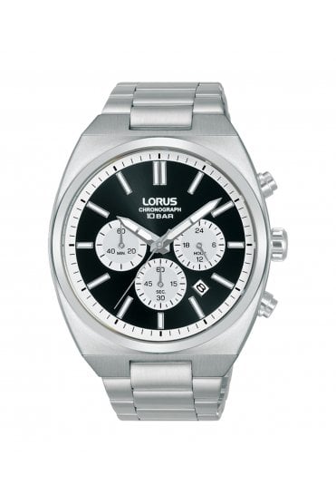 Lorus Sports Chronograph 43mm Stainless Steel Watch RT361KX9