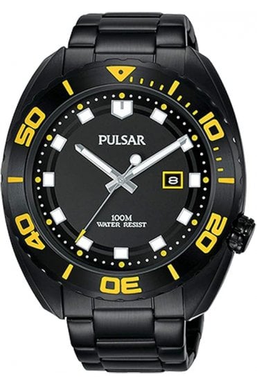 Pulsar Gents Ion Coated Sport 44mm 10ATM Watch PG8285X1