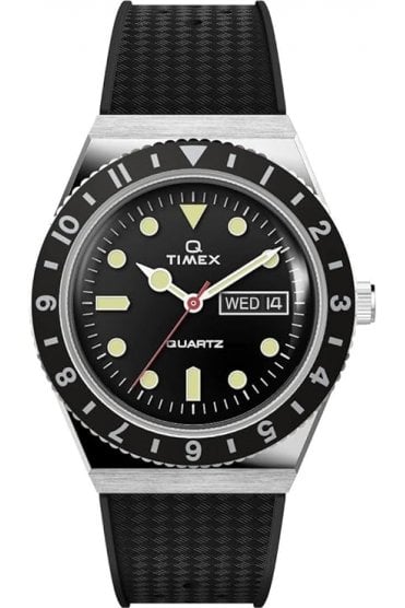 Q Timex 38mm Synthetic Rubber Strap Watch TW2V32000