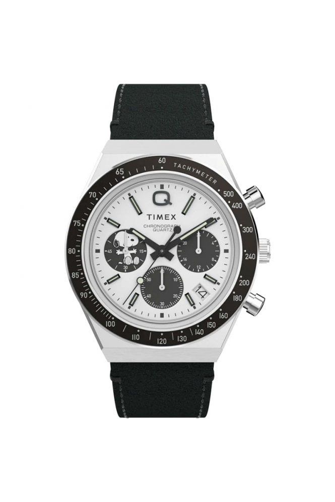 Timex Q  Chronograph x Peanuts Snoopy 40mm Watch TW2W68900