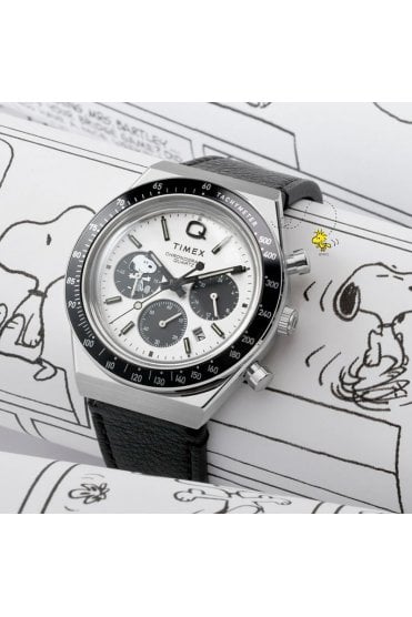 Q Timex Chronograph x Peanuts Snoopy 40mm Watch TW2W68900