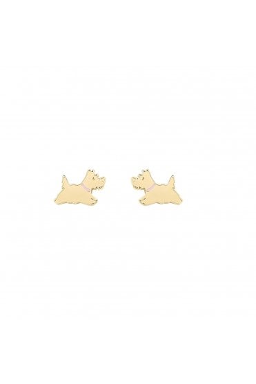 Radley Blair 18ct Gold Plated Scottie Dog Stud Earrings RYJ1336S
