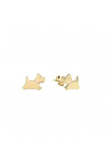 Radley Blair 18ct Gold Plated Scottie Dog Stud Earrings RYJ1336S