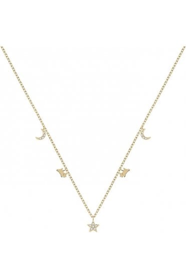 Radley Galaxy Street Stone Set Moon and Star Charm Necklace RYJ2410S