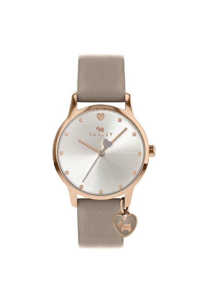 Radley Heart Dial Ladies Marsupial Leather Strap Heart Charm Watch RY2914A