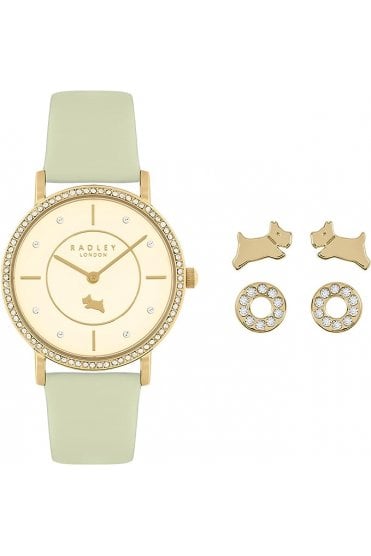 Radley Iconic Stoneset Watch And Earring Set RY21630A