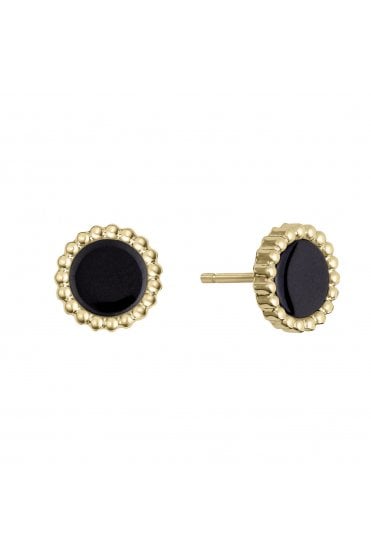 Radley Ladies 18ct Gold Plated Black Onyx Earrings RYJ1508S
