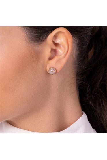 Radley Ladies 18ct Rose Gold Plated Pink Enamel Jumping Dog Earrings RYJ1572S