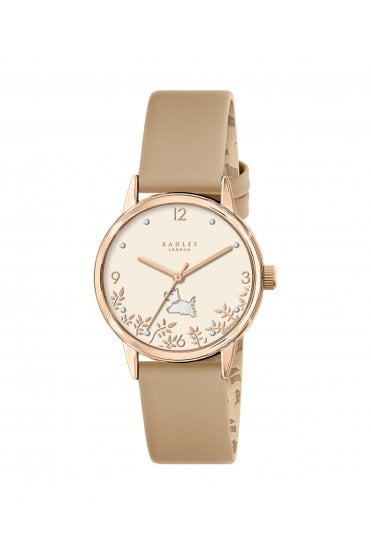 Radley Ladies 31mm Rose Gold Plated Silt Leather Strap Watch RY21836A
