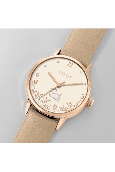 Radley Ladies 31mm Rose Gold Plated Silt Leather Strap Watch RY21836A