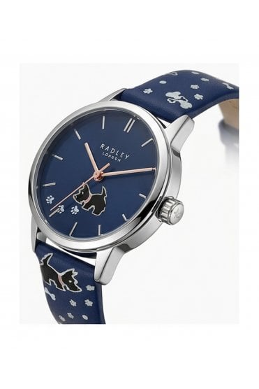 Radley Ladies Blue Leather Strap 30mm 3ATM Watch RY21697A