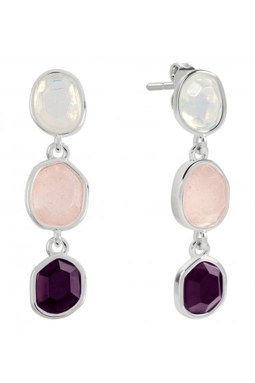 Radley Ladies Plated Sterling Silver Hanging Charm Stone Earrings RYJ1375S