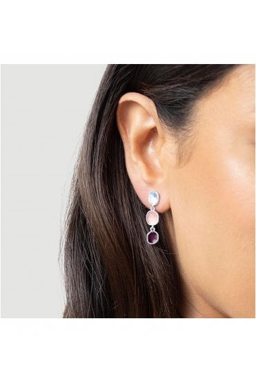 Radley Ladies Plated Sterling Silver Hanging Charm Stone Earrings RYJ1375S