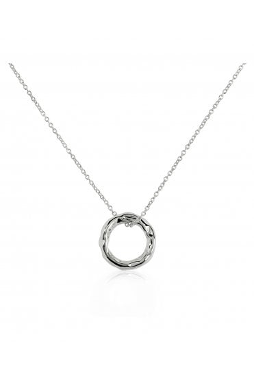 Radley Ladies Silver Plated Hammered Hoop Necklace RYJ2579S