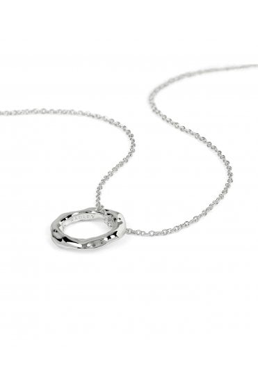 Radley Ladies Silver Plated Hammered Hoop Necklace RYJ2579S
