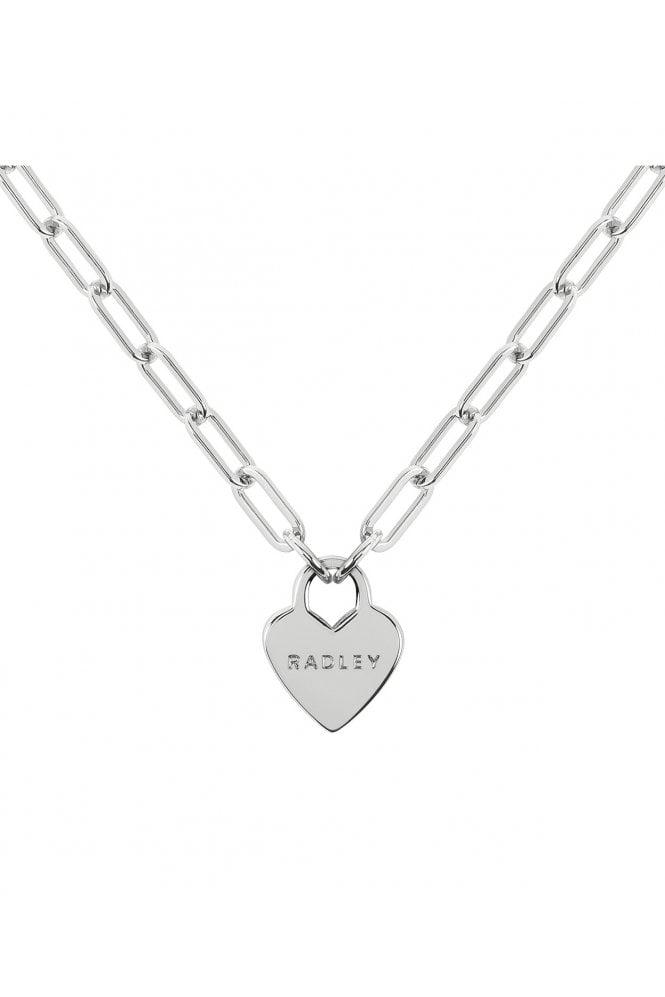 Radley  Ladies Silver Plated Heart Charm Necklace RYJ2531S
