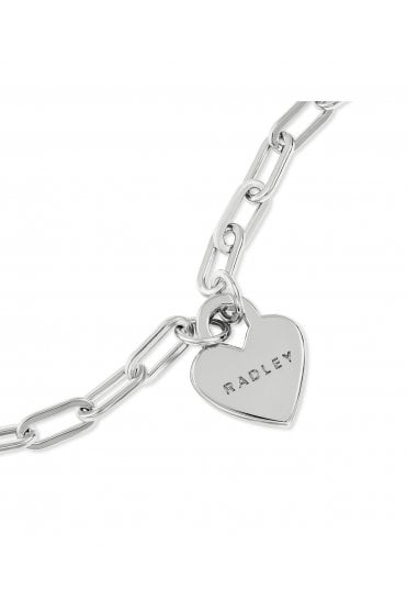 Radley Ladies Silver Plated Heart Charm Necklace RYJ2531S