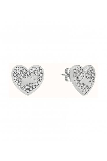 Radley Ladies Silver Plated Heart Stud Earrings RYJ1447S