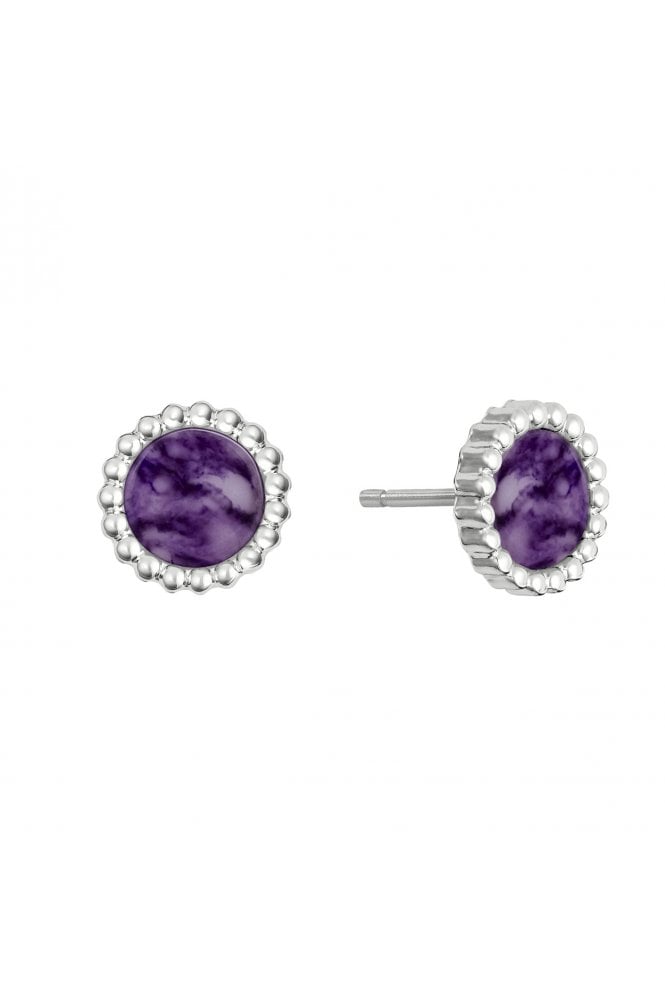 Radley  Ladies Silver Purple Quartz Earrings RYJ1509S