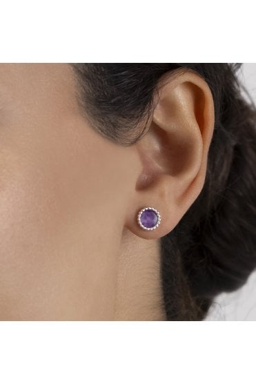 Radley Ladies Silver Purple Quartz Earrings RYJ1509S