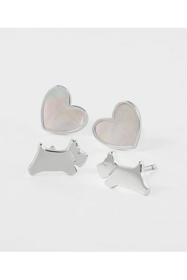 Radley Ladies Sterling Silver Mother of Pearl Twin Pack Earrings RYJ1425