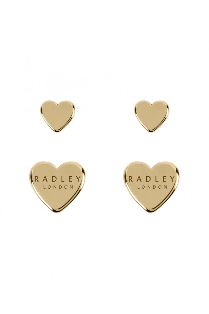 Radley  Ladies Twin Pack 18ct Gold Heart Earrings RYJ1234S