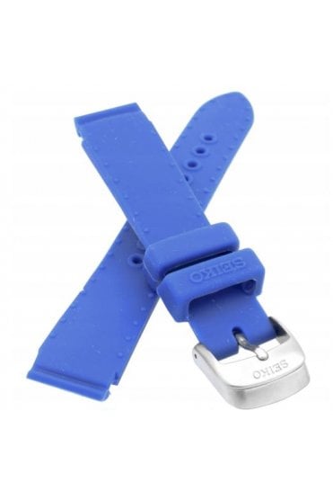 Seiko 4GDBJB 16mm Replacement Blue Rubber Watch Strap