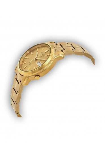 Seiko 5 Gents Automatic Gold Plated Dress Watch SNKK76K1