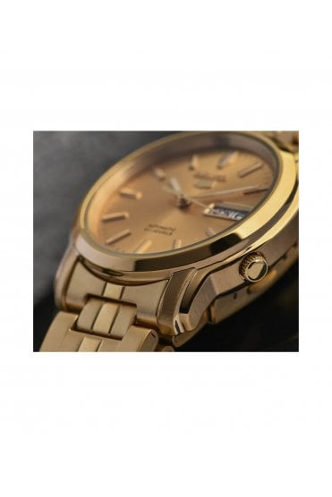 Seiko 5 Gents Automatic Gold Plated Dress Watch SNKK76K1