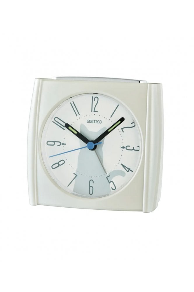 Seiko  Beep Alarm Clock Silver 8.5cm QHE209W