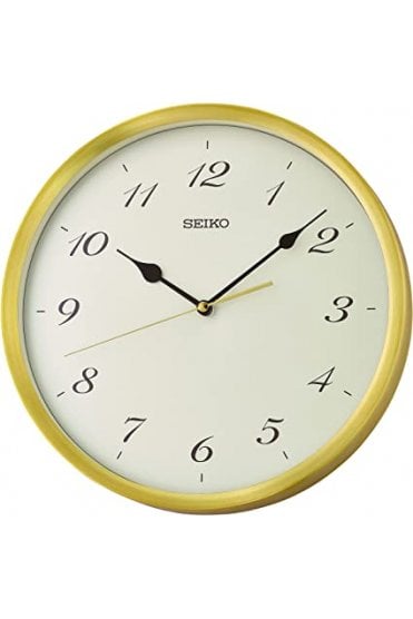 Seiko Gold Tone Wall Clock QXA784G