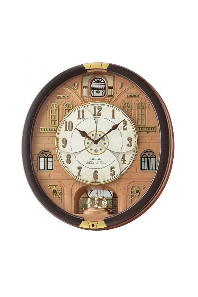 Seiko  Melodies in Motion Wall Clock - Rotating Face - QXM601B