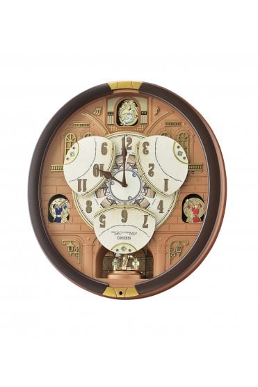 Seiko Melodies in Motion Wall Clock - Rotating Face - QXM601B