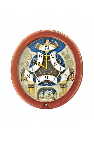 Seiko Melody in Motion Musical Wall Clock - Wooden Frame - QXM376B