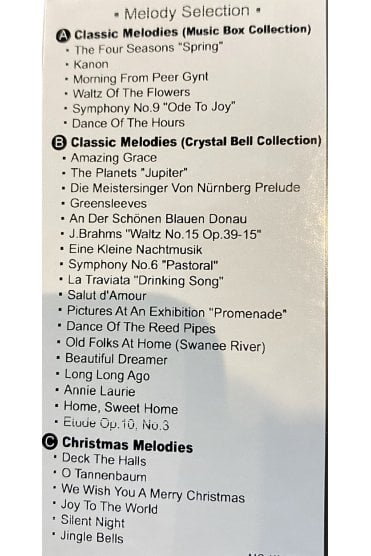 Seiko Melody in Motion Wall Clock QXM391N