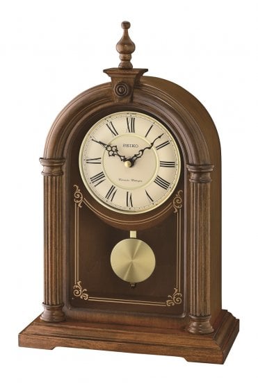Seiko QXQ036B Wooden Westminster Mantel Clock