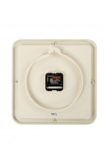 Seiko Retro Silent Square Cream 28cm Wall Clock QXA833D