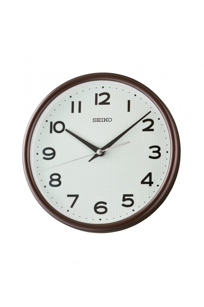 Seiko  Timeless Brown Lumibrite 22cm Wall Clock QXA836B