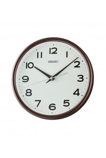 Seiko Timeless Brown Lumibrite 22cm Wall Clock QXA836B