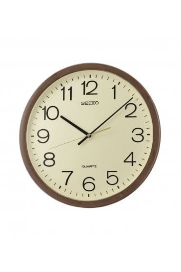 Seiko Timeless Brown Marble effect Quiet Sweep Wall Clock QXA806B